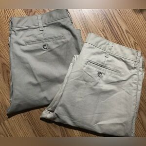 Lee Jeans Total Freedom Khaki Pants Mens size 34 Straight Fit Set Lot of 2 Pair